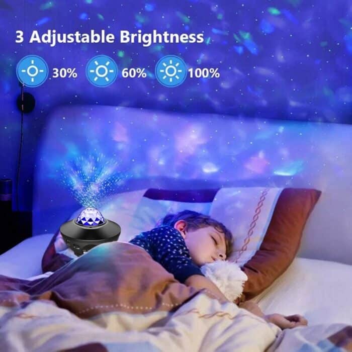 Galaxy Projector for Bedroom, Music Speaker Sound Activated Remote Control/Timer, Starry Night Light Projector