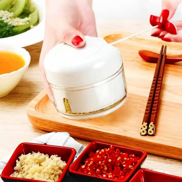 Mini Powerful Meat Grinder Hand-power Food Chopper Mincer Mixer