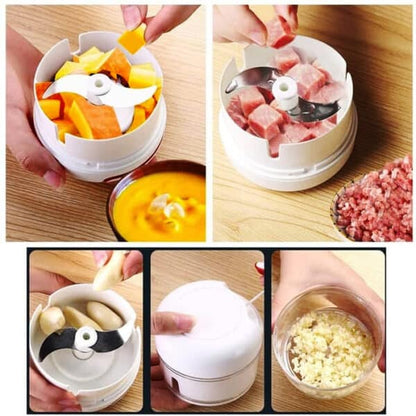 Mini Powerful Meat Grinder Hand-power Food Chopper Mincer Mixer