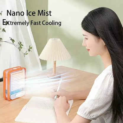 Portable Desktop Air Conditioner Usb Mini Air Cooler Fan Water Cooling Fan With Speed Spray Humidifier Purifier For Car Home