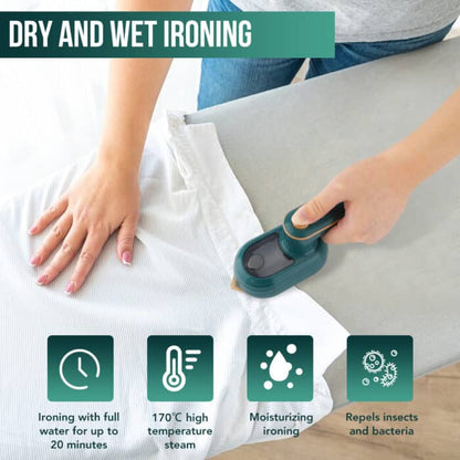 Portable Garment Steamer for Clothes, Light Professional Fabric Wrinkle Remover for Home & Travel