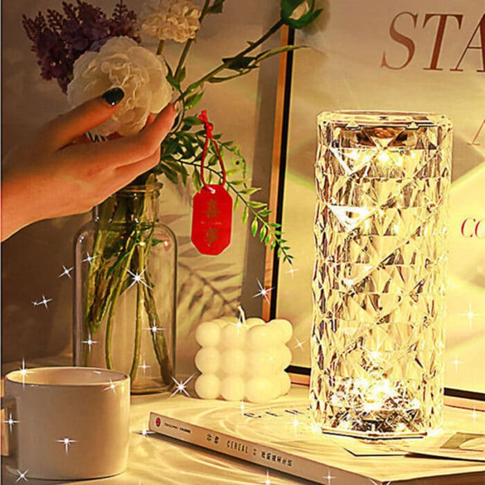 16 Color Diamond Crystal Lamp With Remote LED Crystal Table Lamp