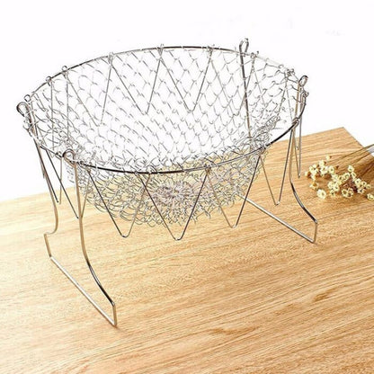 Chef Basket Kitchen Fry Basket Stainless Steel Frying Basket