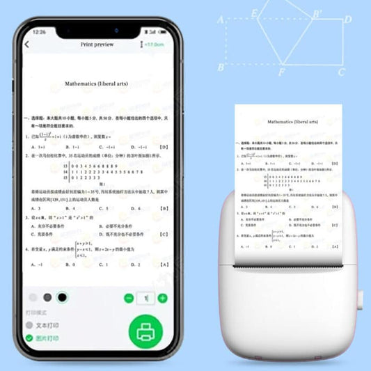 Portable Mini Printer Hot Printing Self-adhesive Thermal Inkless Wireless Printer